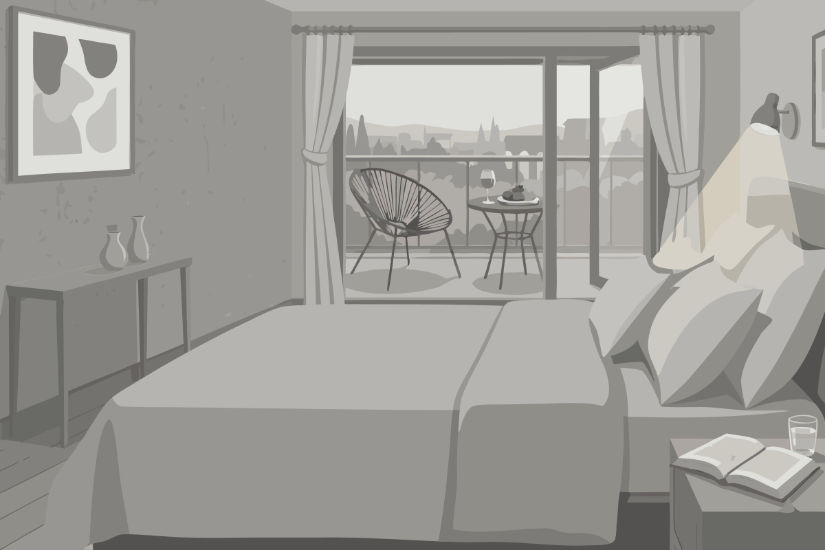 Queen Room with Two Queen Beds, Balcony and Harbour View
